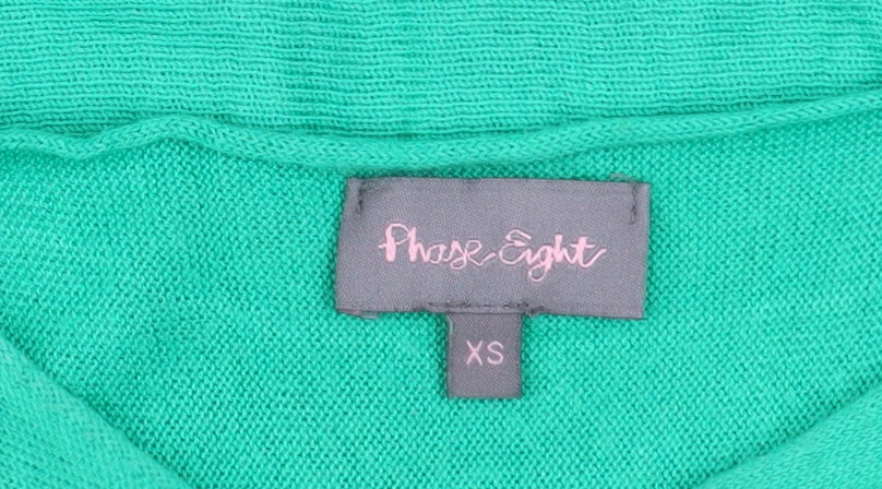 Womens UK Size XS Phase Eight Green Batwing Jumper