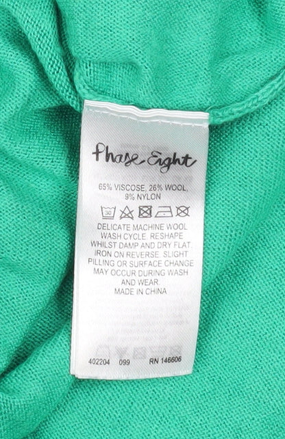 Womens UK Size XS Phase Eight Green Batwing Jumper