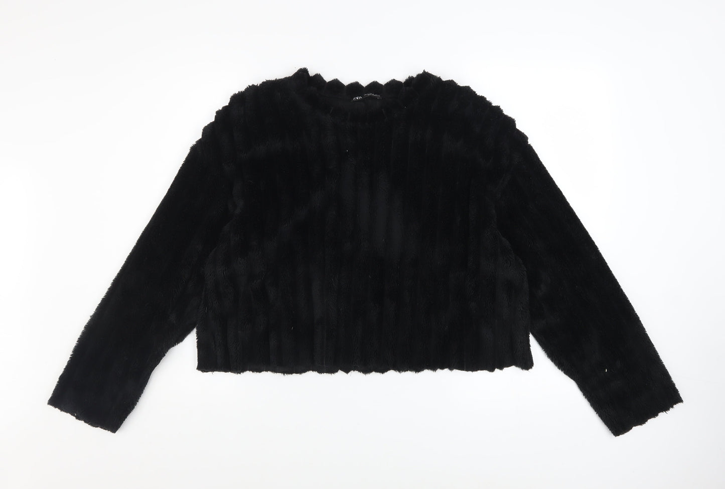 Womens UK Size M Zara Black Pullover Sweatshirt