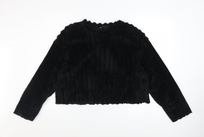 Womens UK Size M Zara Black Pullover Sweatshirt