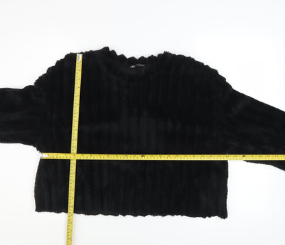 Womens UK Size M Zara Black Pullover Sweatshirt