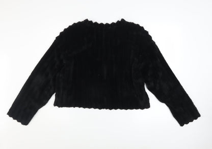 Womens UK Size M Zara Black Pullover Sweatshirt