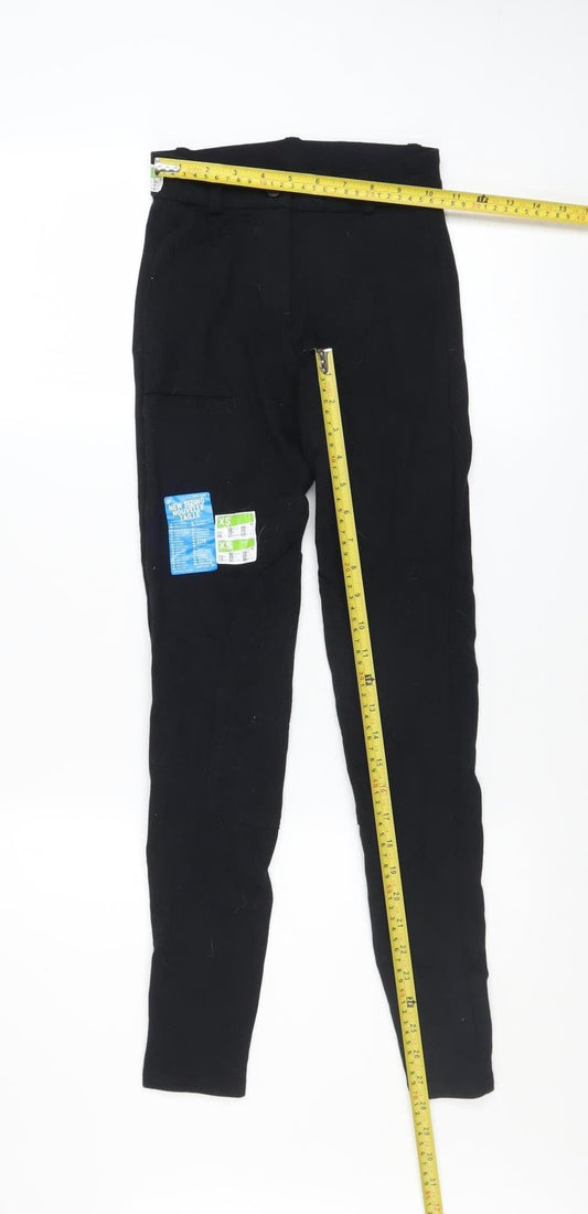 Womens UK Size XS DECATHLON Slim Fit Riding Black Trousers