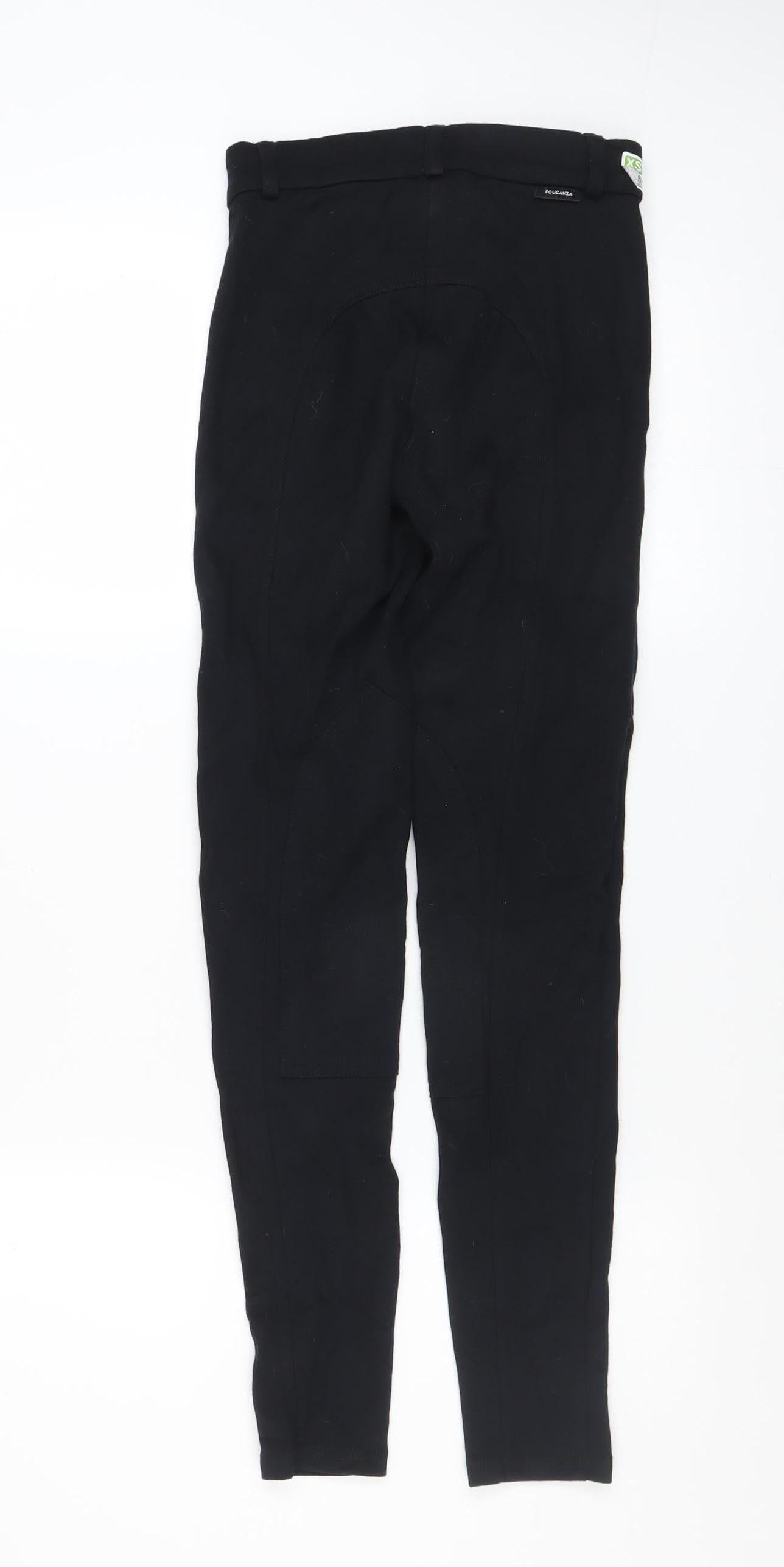 Womens UK Size XS DECATHLON Slim Fit Riding Black Trousers