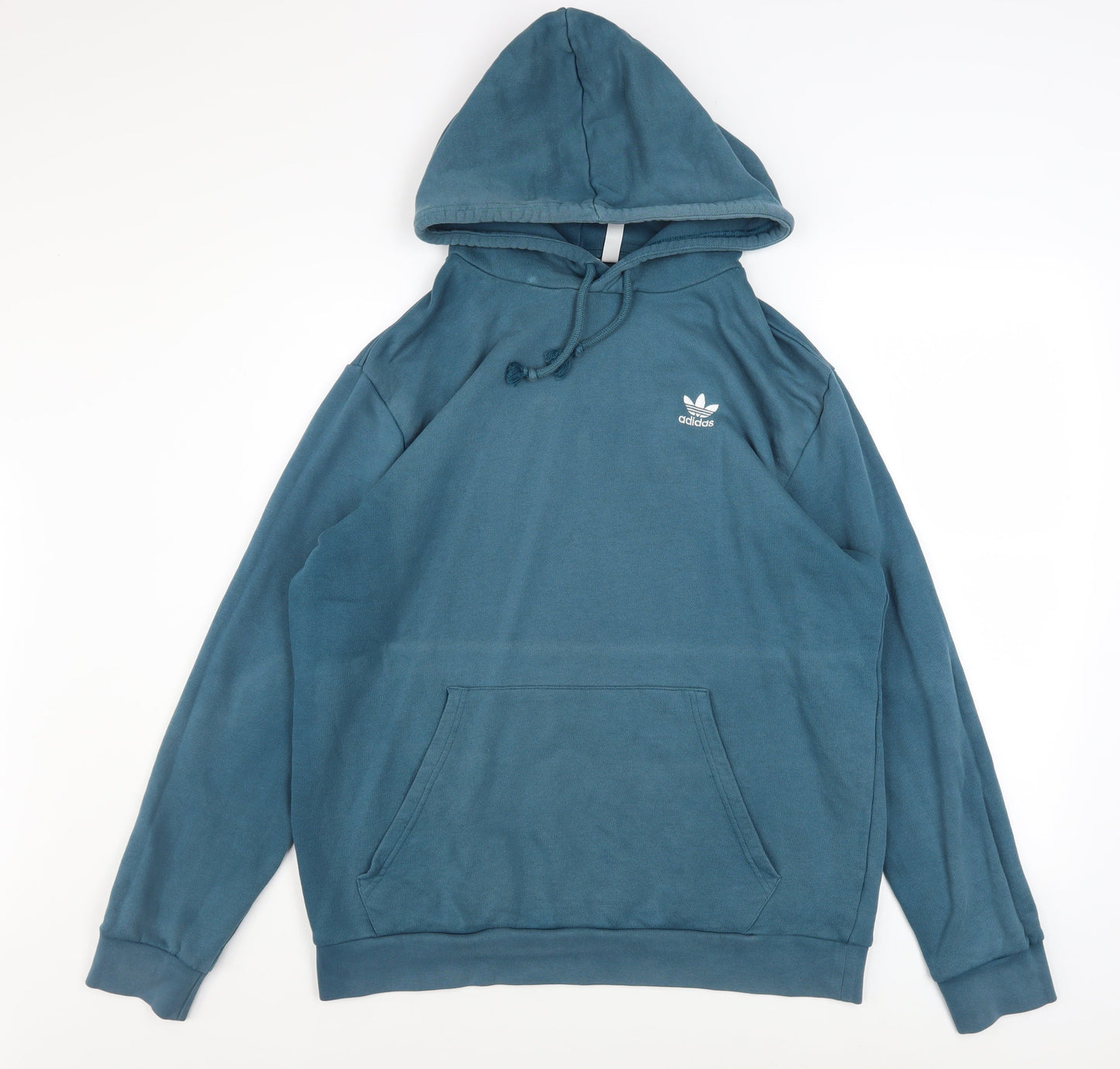 Mens UK Size L adidas Blue Pullover Hoodie