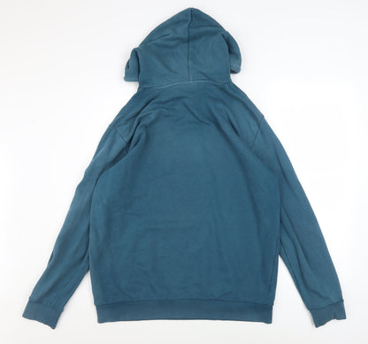 Mens UK Size L adidas Blue Pullover Hoodie
