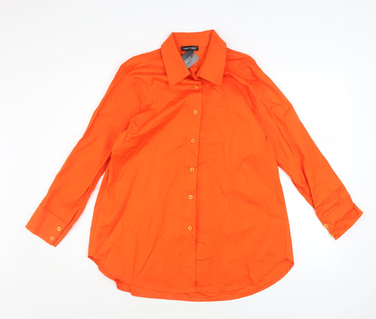 Womens UK Size 8 I SAW IT FIRST Orange Basic Button-Up
