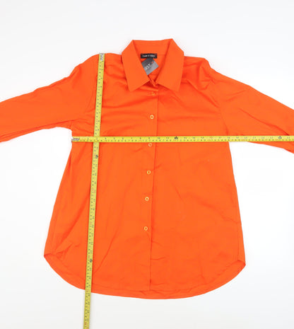 Womens UK Size 8 I SAW IT FIRST Orange Basic Button-Up