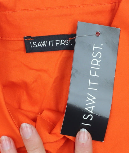 Womens UK Size 8 I SAW IT FIRST Orange Basic Button-Up