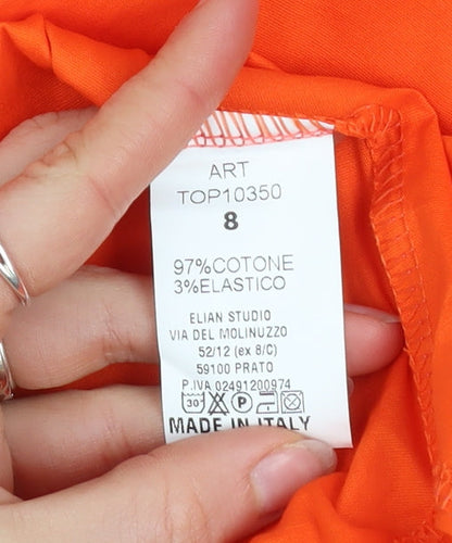 Womens UK Size 8 I SAW IT FIRST Orange Basic Button-Up
