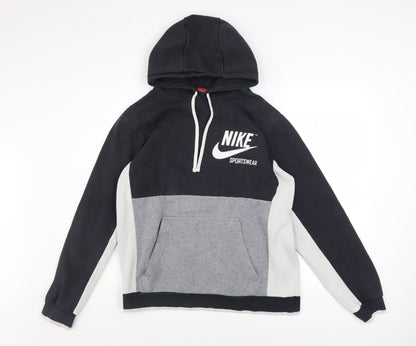 Mens UK Size M Nike Black Pullover Hoodie