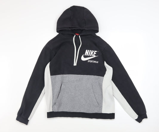 Mens UK Size M Nike Black Pullover Hoodie