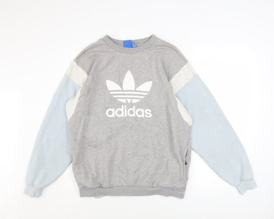 Womens UK Size 14 adidas Grey Pullover Sweatshirt