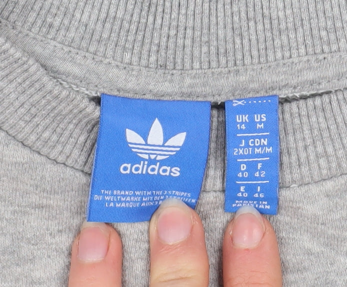Womens UK Size 14 adidas Grey Pullover Sweatshirt