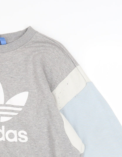 Womens UK Size 14 adidas Grey Pullover Sweatshirt