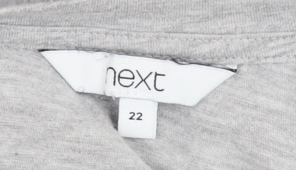 Womens UK Size 22 NEXT Grey Basic T-Shirt