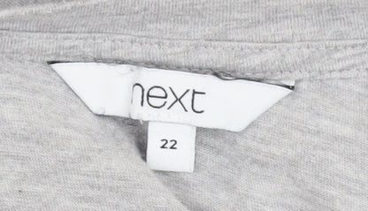 Womens UK Size 22 NEXT Grey Basic T-Shirt