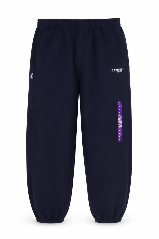 Mens UK Size XL Azzurri Sport Regular Fit Sweatpants Blue Trousers