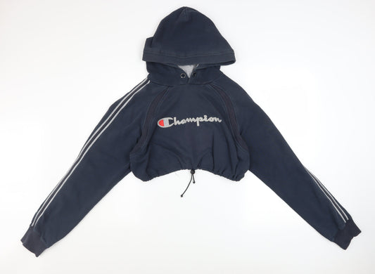 Womens UK Size XL Champion Blue Pullover Hoodie