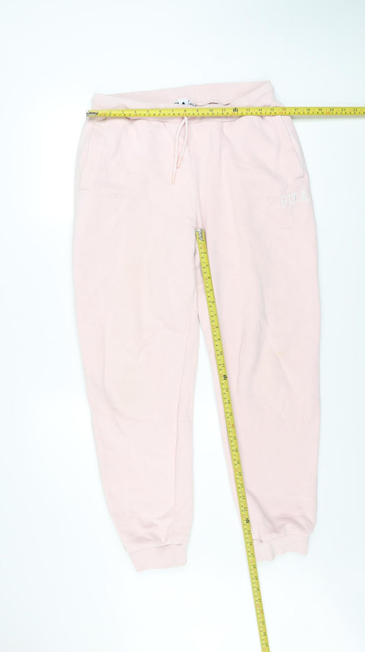 Womens UK Size 12 FILA Regular Fit Jogger Pink Trousers