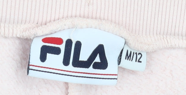 Womens UK Size 12 FILA Regular Fit Jogger Pink Trousers