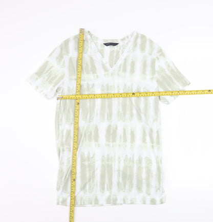Womens UK Size 6 Marks and Spencer Green Basic T-Shirt