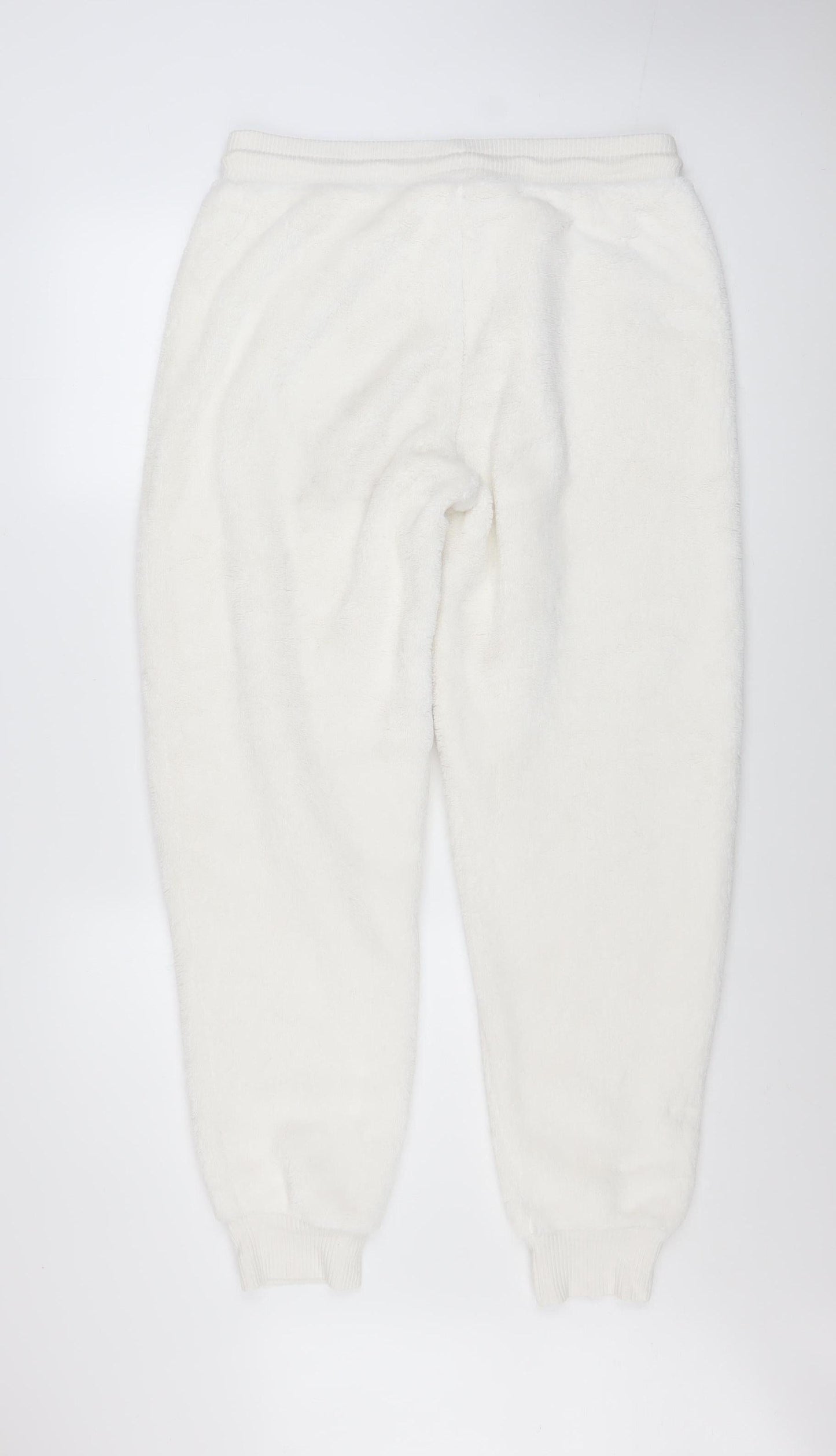 Womens UK Size M Marks and Spencer Regular Fit Jogger White Trousers