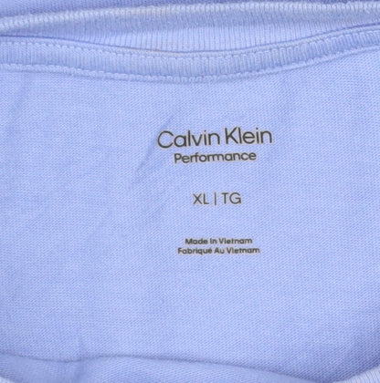 Womens UK Size XL Calvin Klein Purple Cropped T-Shirt