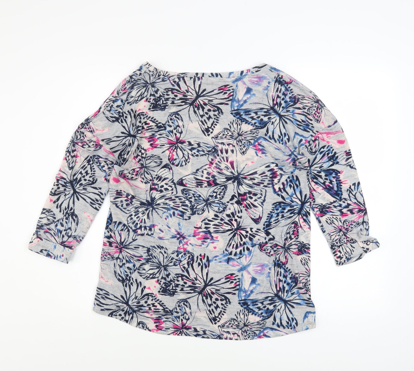 Marks and Spencer Womens Multicoloured Butterfly Jersey Jumper Size 10
