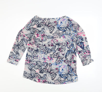 Marks and Spencer Womens Multicoloured Butterfly Jersey Jumper Size 10