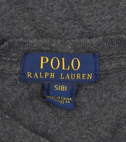 Boys UK Size 8 Years Ralph Lauren Grey Basic T-Shirt
