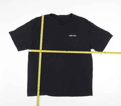 Mens UK Size L Anthem Black  T-Shirt