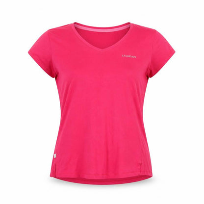 LA Gear Women’s Pink V-Neck Short Sleeve Basic T-Shirt Size 14