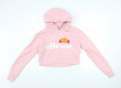 Womens UK Size 10 ellesse Pink Pullover Hoodie