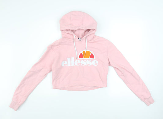 Womens UK Size 10 ellesse Pink Pullover Hoodie