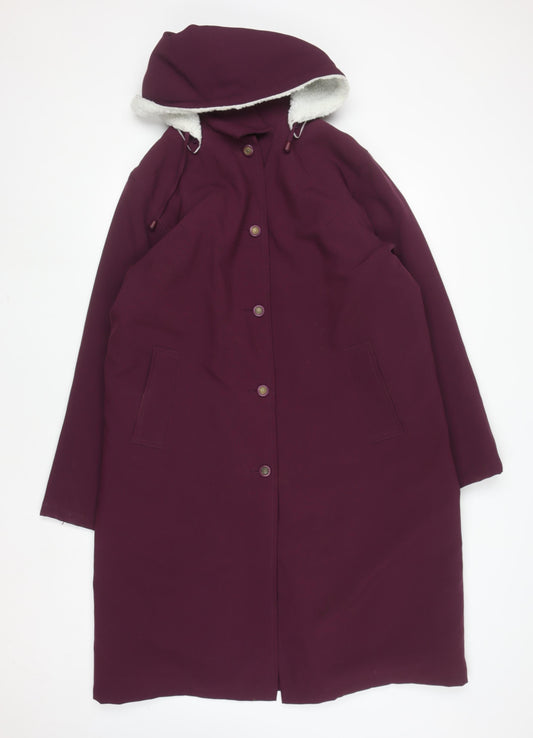 Womens UK Size 16 Amalina Purple Overcoat