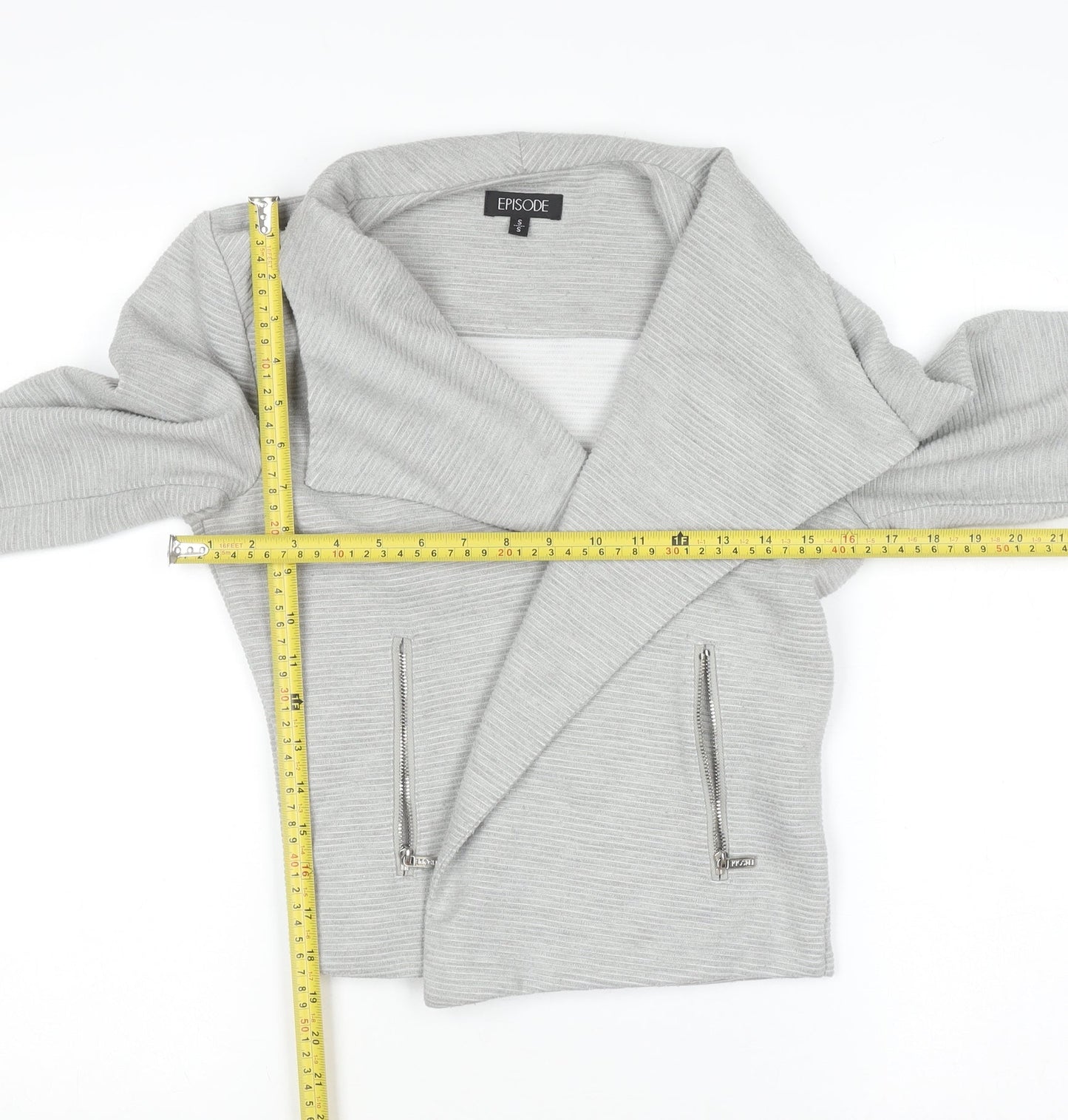 Womens UK Size S Episode Grey Biker Coat