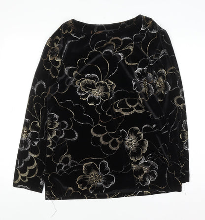 Womens UK Size M Briggs Black Tunic Blouse