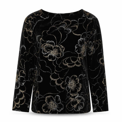 Womens UK Size M Briggs Black Tunic Blouse