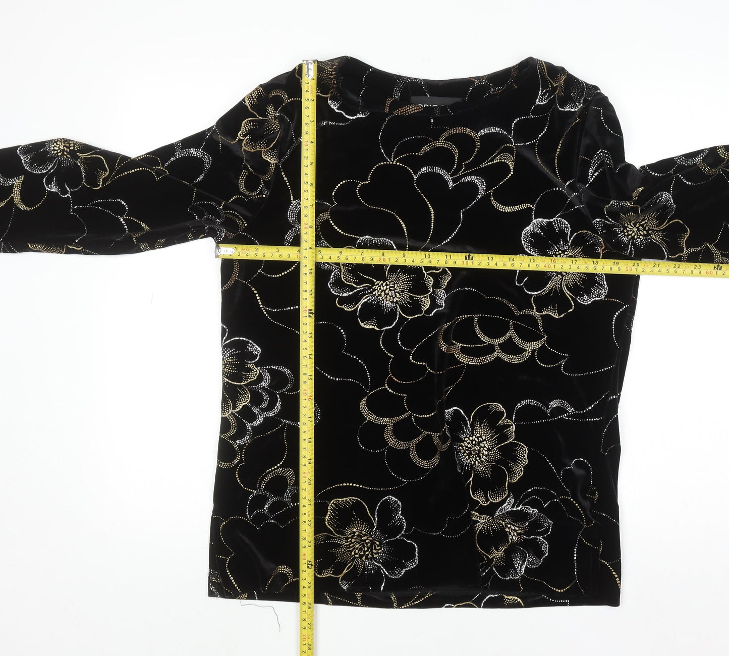 Womens UK Size M Briggs Black Tunic Blouse
