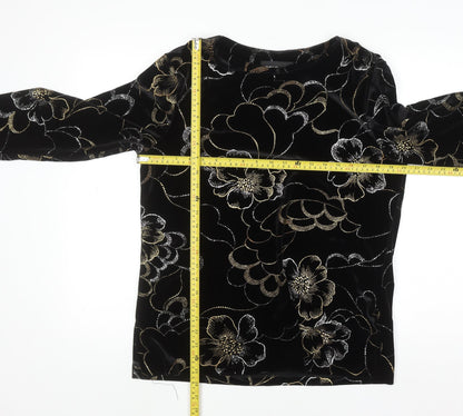 Womens UK Size M Briggs Black Tunic Blouse