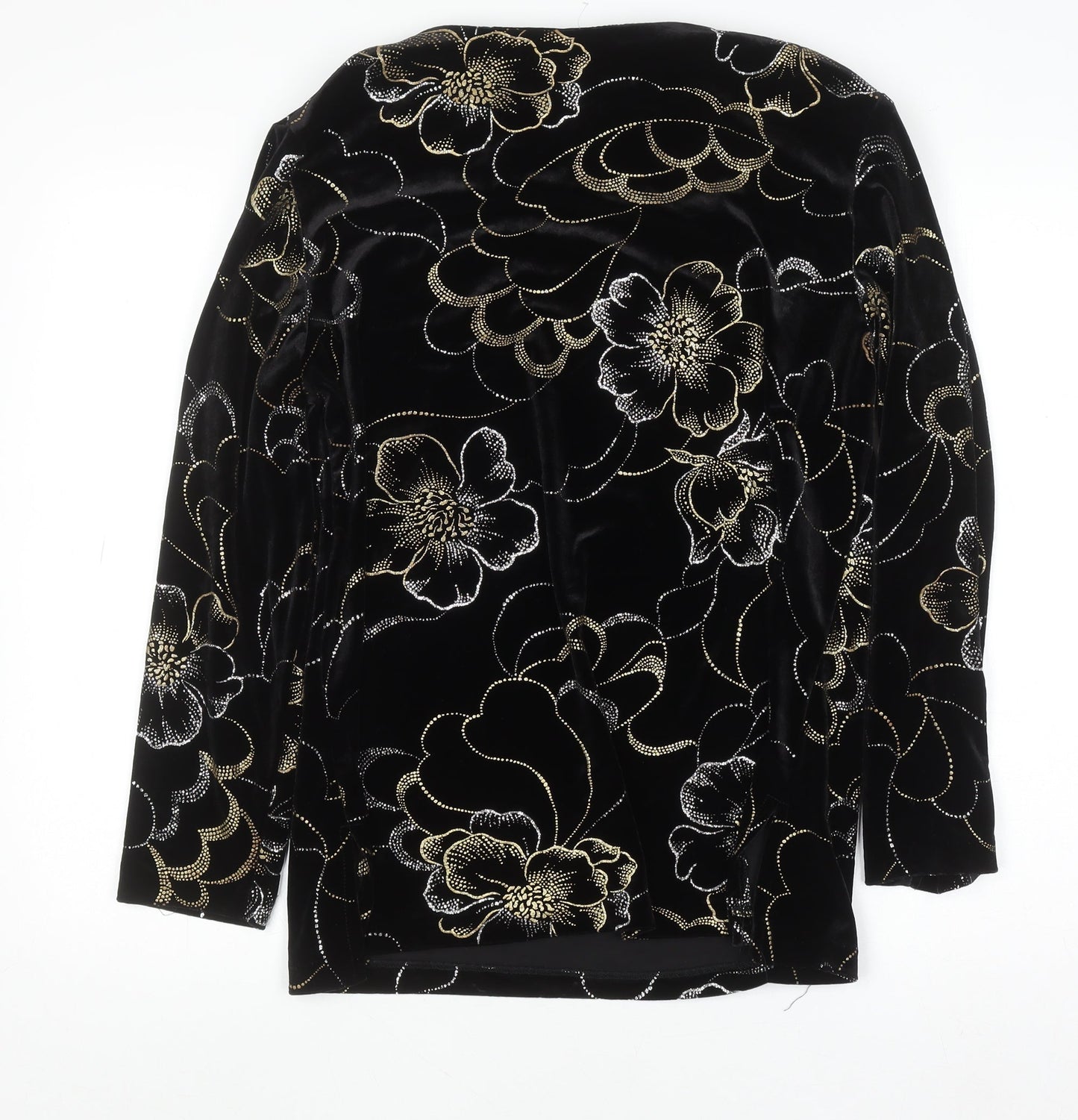 Womens UK Size M Briggs Black Tunic Blouse