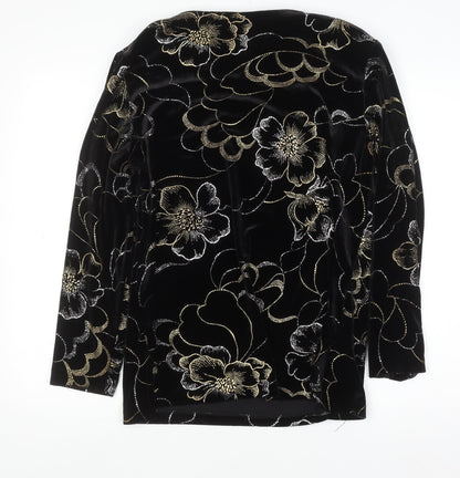 Womens UK Size M Briggs Black Tunic Blouse
