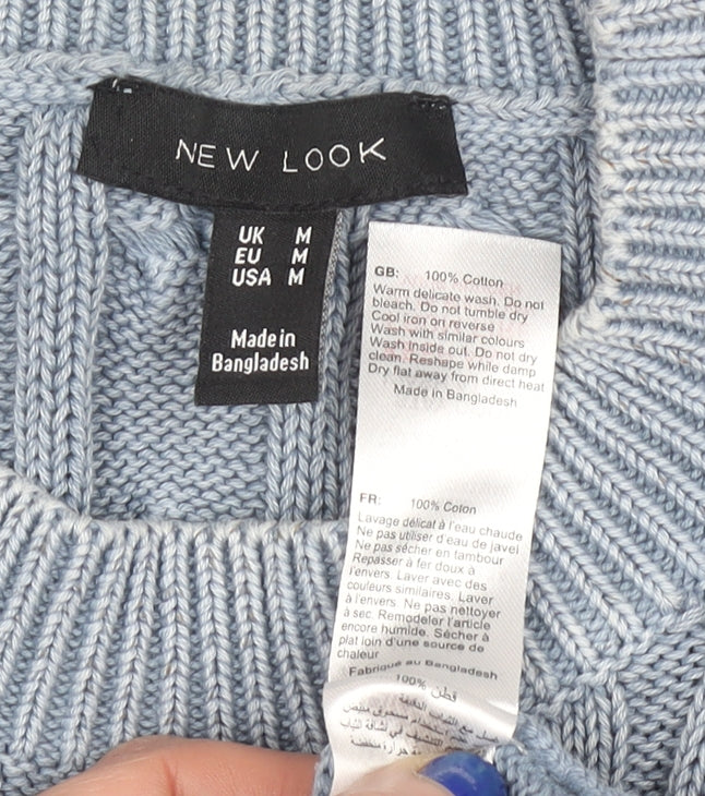 Womens UK Size M New Look Blue Pullover Jumper