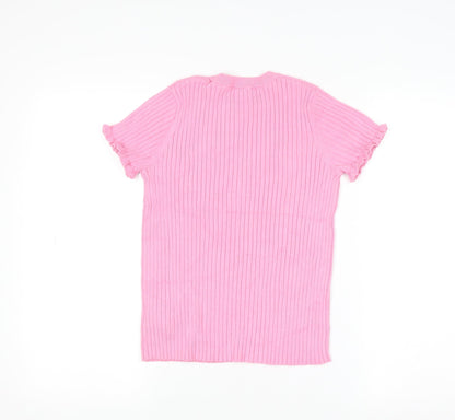 Teens UK Size 8 H&M Pink Basic T-Shirt