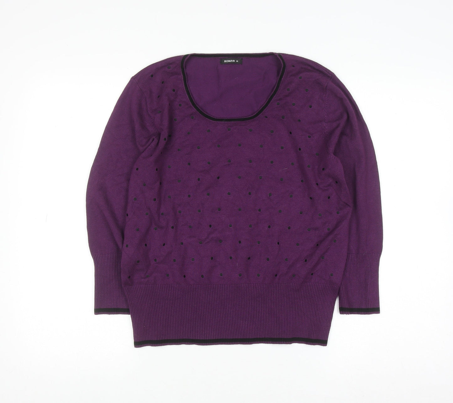Womens UK Size 18 Roman Purple Pullover Jumper