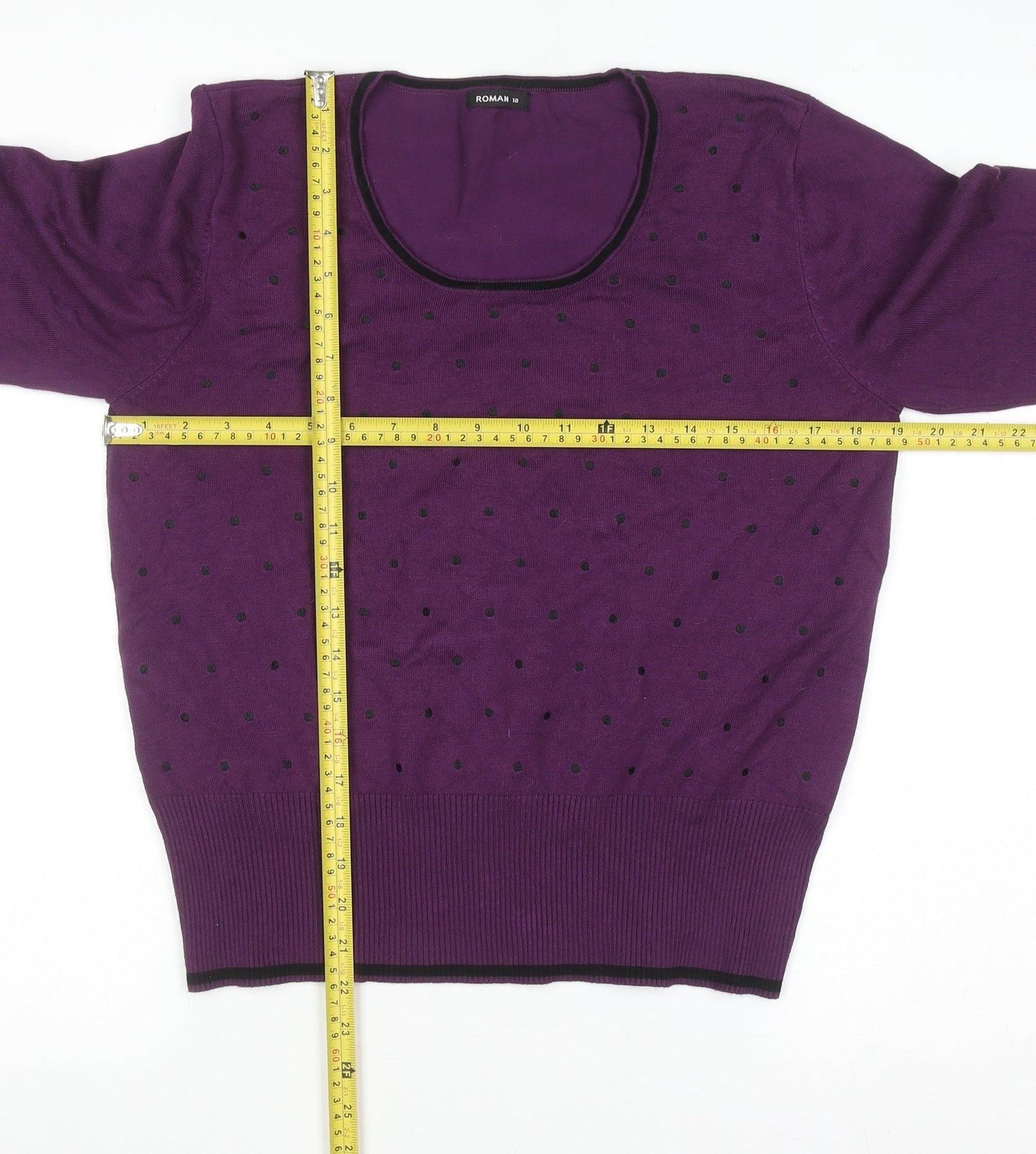 Womens UK Size 18 Roman Purple Pullover Jumper