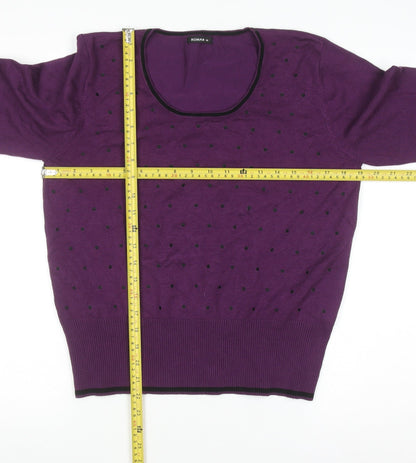Womens UK Size 18 Roman Purple Pullover Jumper