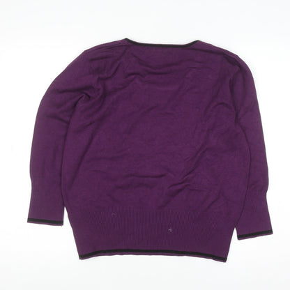 Womens UK Size 18 Roman Purple Pullover Jumper