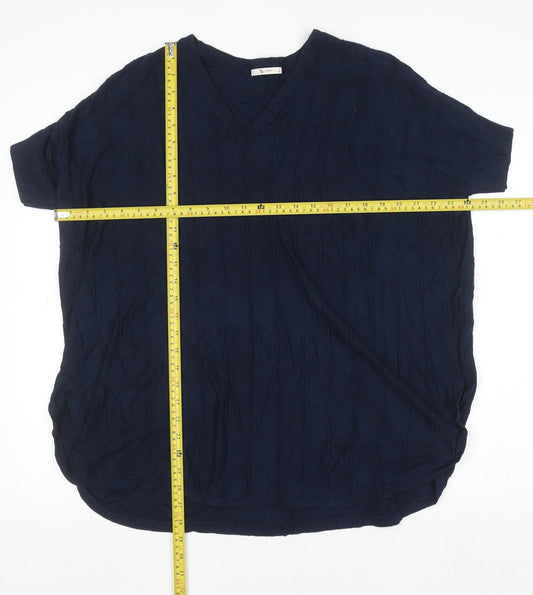 Womens UK Size 14 TU Blue Basic T-Shirt